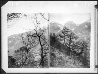 1 vue Deux images : à gauche, Luchonnais, des environs de Moustajon vers l'est (20 FI NV 2870) ; à droite, crêtes du cap de la Montagnette (20 FI NV 2871).