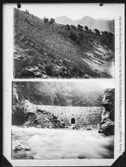 1 vue Deux images : à gauche, pentes sud du Montpelat (20 FI NV 2945) ; à droite, Luchonnais barrage de retenue sur la Pique (20 FI PV 5377).