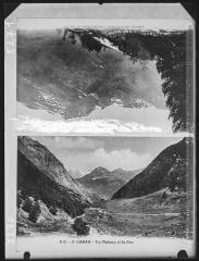 1 vue Deux images : à gauche, Gabas : le plateau et le Ger (20 FI PV 5270) ; à droite, Laruns-Eaux-Bonnes : les Cinq Monts (alt. 1902 m.) (20 FI PV 5271).