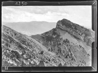 2 vues Serre de Cadi : du col de Pendis vers le sud-est, pins à crochets / cliché Henri Gaussen. - 30 août 1922.
