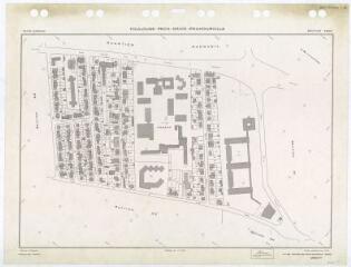 1 vue Quartier Pech-David (839), section AE, éch. 1/1000.