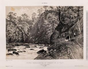 1 vue Les Pyrénées. Source ferrugineuse et torrent de la Pique (Gorge de Castel-Vieilh près Luchon)