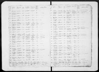 13 vues Commune de Vieille-Toulouse. 1 F 1.15 : états annuels de la population, 1813