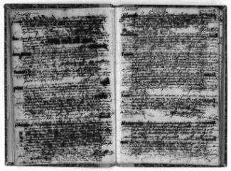 44 vues Toulouse. Paroisse de Saint-Sernin, baptêmes, mariages, décès : 4 février 1688 - 23 janvier 1689. Fol; 11 v° : Enfant qui au moment de son baptême rejette les rubans dont elle est parée. (collection communale)