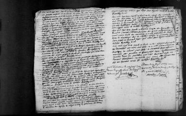 199 vues Auzas : baptèmes, mariages, sépultures, 1738-1739, 1742-1748, 1749-1750*, 1756-1760, 1763-1789. (collection du greffe)