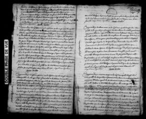 38 vues Gouaux-de-Luchon : naissances, mariages, décès, ans IV-X (MQ M. ans IV-V, D. an VI). (collection du greffe)