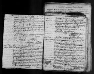 348 vues Vieillevigne : mariages, 1793-an II, an IX-1822. (collection du greffe)