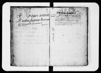 104 vues Commune de Malvezie. 1 G 2 : Livre pour servir à la charge et descharge ?, 1754-1784