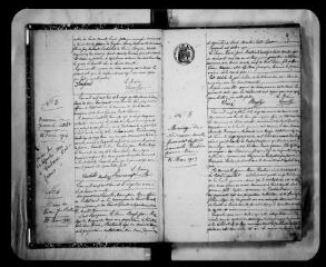 109 vues Saint-Aventin. 1 E 12 Registre d'état civil : naissances, mariages, décès. (collection communale)