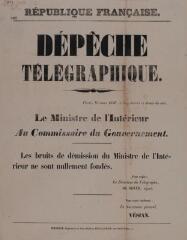1 vue Démenti de la démission du ministre de l?Intérieur