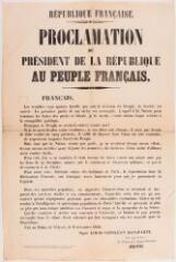 1 vue Proclamation du président de la République au peuple français