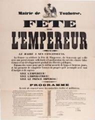 1 vue Célébration de la fête de l?empereur, commune de Toulouse