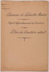 3 vues Commune de Labarthe-Rivière, projet d'agrandissement du cimetière, plan du cimetière actuel et du terrain à acquérir, quartier de Saint-Araille. Martinez, architecte. 20 avril 1927. Ech. 2 mm par m.
