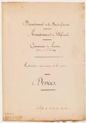 2 vues Commune de Lanta, section de Saint-Anatoly, construction d'une maison d'école mixte, élévation de la façade, plans du rez-de-chaussée et du 1er étage, coupe. Bézard, agent voyer, architecte. 10 mars 1893. Ech. 0,01 p.m.