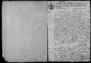 165 vues Auzas. 1 E 8 registre d'état civil : naissances, mariages, décès. (collection communale)