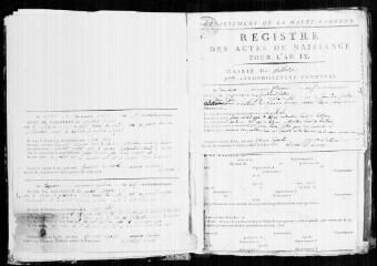 148 vues Belbèze-de-Lauragais. 1 E 2 registre d'état civil : naissances, mariages, décès. (collection communale)