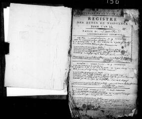 54 vues Cabanac-Séguenville. 1 E 7 registre d'état civil : naissances, mariages, décès, paroisse de Lamothe (collection communale)