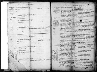 110 vues Estenos. 1 E 2 registre d'état civil : naissances, mariages, décès. (collection communale)