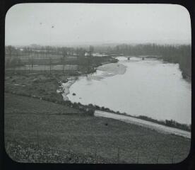 1 vue Venerque : vue sur l'Ariège prise des côteaux. - 10 avril 1911. - Photographie
