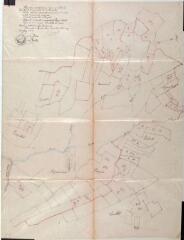 1 vue Plan d'une partie du quartier de Labach, Caubès et Trémoulat de Cathervielle. Simon Laurens. 11 juin 1913. Ech. n.d.