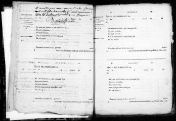 135 vues Massabrac. 1 E 4, registre d'état civil : naissances, mariages, décès. (collection communale)