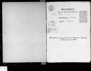 132 vues Pelleport. 1 E 13 registre d'état civil : naissances, mariages, décès. (collection communale)