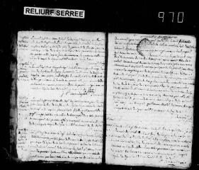 130 vues Revel, Couffinal, paroisse de. GG 20 registre paroissial : baptêmes, mariages, sépultures. (collection communale)