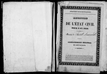 139 vues Saint-Laurent-sur-Save. 1 E 8 registre d'état civil : naissances, mariages, décès. (collection communale)