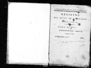 204 vues Saint-Thomas. 1 E 8 registre d'état civil : naissances. (collection communale)