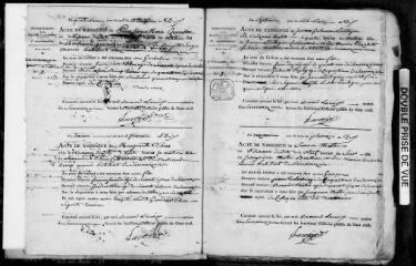 181 vues Sarremezan. 1 E 3, registre d'état civil : naissances, mariages, décès. (collection communale)
