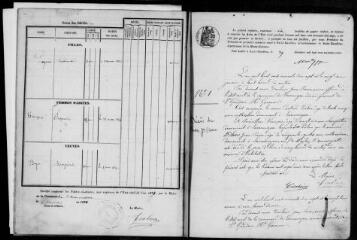 188 vues Sarremezan. 1 E 7, registre d'état civil : naissances, mariages, décès. (collection communale)
