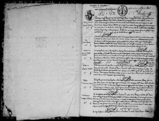 62 vues Saussens. 1 E 5 registre d'état civil : naissances, mariages, décès. (collection communale)