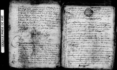 255 vues Vallesvilles, annexe de Gauré. 1 E 5 registre paroissial baptêmes, mariages, sépultures. (collection communale)