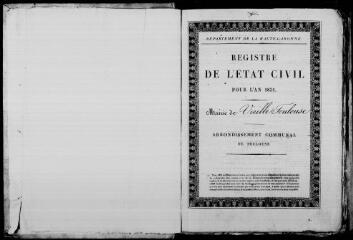 257 vues Vieille-Toulouse. 1 E 6 registre paroissial : naissances, mariages, décès. (collection communale)