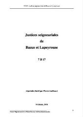  - Justices seigneuriales de Bazus et Lapeyrouse (ouvre la visionneuse)