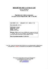 1 vue Belbèze-de-Lauragais, archives communales