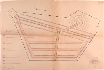 2 vues Plan général du cimetière de Miremont. 1921. Ech. 0,005 p.m.