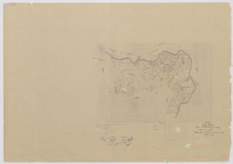 1 vue Section B, 3ème feuille, 2ème partie, parcelles n° 588 à 733.