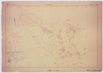 1 vue Section AB, éch. 1/1000.