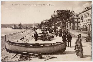2 vues 4. Nice : promenade du Midi (Etats-Unis). - 15 décembre 1917. - Carte postale