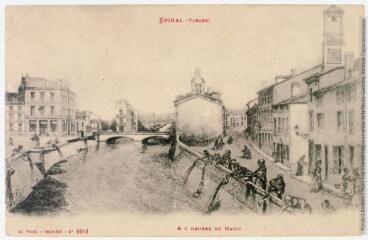 2 vues Epinal (Vosges) : à 5 heures du matin. - 5 septembre 1915. - Carte postale