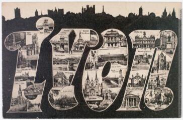 2 vues Lyon. - 16 avril 1916. - Carte postale