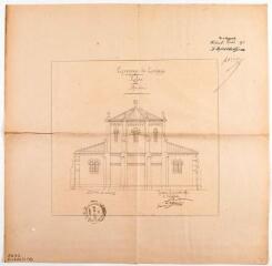 1 vue Commune de Longages, église, abside. Esquié, architecte. 17 octobre 1872. Ech. 0,01 p.m.