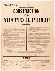 1 vue Commune de Longages, construction d'un abattoir public, avis. 14 décembre 1902. Muret : imp. J. Gasc.