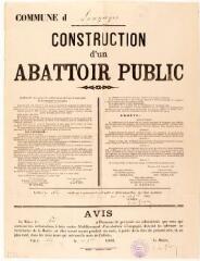 2 vues Commune de Longages, construction d'un abattoir public, avis, mairie de Noé. 14 décembre 1902. Muret : imp. J. Gasc.