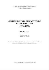 931 Ko - Justice de paix du canton de Saint-Martory (ouvre la visionneuse)