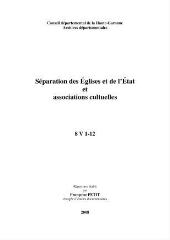 13 Ko - Séparation des Eglises et de l\'Etat et associations cultuelles (ouvre la visionneuse)