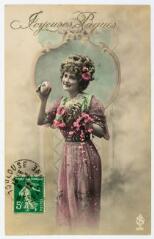 2 vues 1028. Joyeuses pâques. - [s.l] : [s.n], marque SRA, [vers 1912]. - Carte postale
