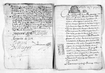 625 vues Notaires de Toulouse, 1565-1711, contrats de mariage séparés.