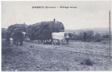 3 vues Types basques. 87. Attelage basque. - Toulouse : phototypie Labouche frères, [entre 1905 et 1937]. - Carte postale